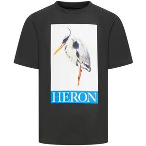 Heron Preston Bird Painted Print T-shirt in zwart