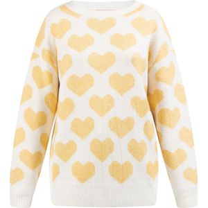 MYMO Trui  curry / wit