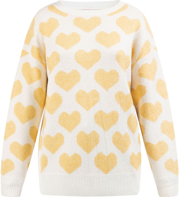 MYMO Trui  curry / wit