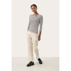 T-shirt Regular fit Navy and White Stripe blue white