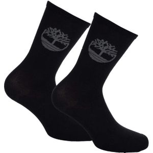 Timberland Heren Thermische Lichtgewicht Crew Sokken (Zwart)