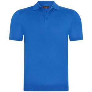 Cappuccino Italia Polo SS Plain Tricot Polo Blauw