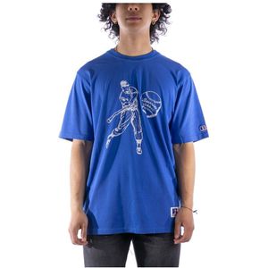 Russell Atletische Hank Blauw T-Shirt - Maat M