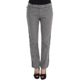 Grijze Rechte Broek met Zijstripe Detail