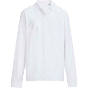 SOLS unisex volwassen piqué poloshirt met lange mouwen (Wit)