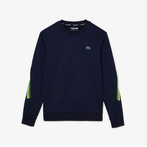 Men's Lacoste Tennis Classic Fit Logo Stripe Sweatshirt in Blue