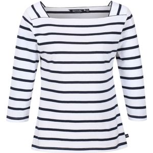 Regatta Dames/dames Polexia Stripe T-shirt (Wit/Zwaar)