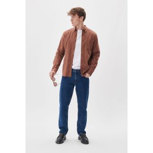 Overhemd met lang mouwen Regular fit brown
