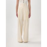 Gewatteerde Cupro Broek met Wijde Pijpen