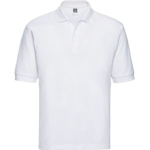Russell Heren Polycotton Pique Poloshirt (Wit)