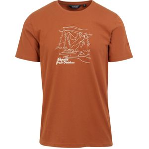 Regatta Heren Cline VIII Rivier T-Shirt (Gebakken klei)