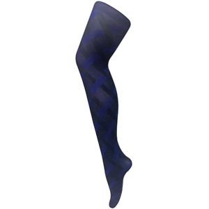 Sock Snob Dames80 denier ondoorzichtig patroon panty's - Kabelblauw