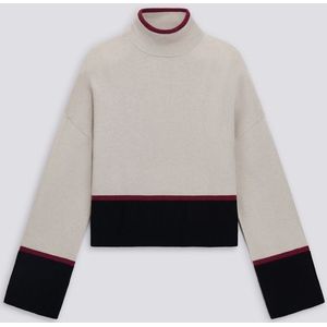 Dames trui HAYDY COLLAR zilver wit