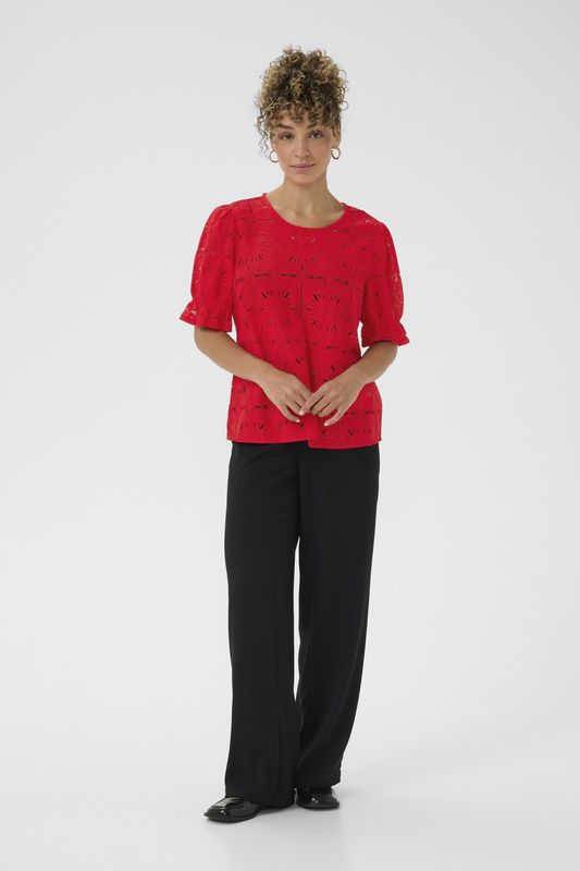 Cream, Dames, Blouses & Shirts, Rood, Maat: XS Katoen,