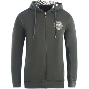 Cavalli Class - Cirkelvormige Slang Logo - Zip-Up Hoodie - Zwart