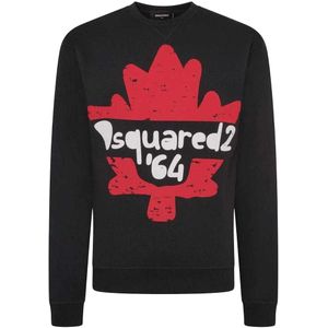 DSquared2 Unisex Volwassen 64 Maple Leaf Sweatshirt (Zwart)