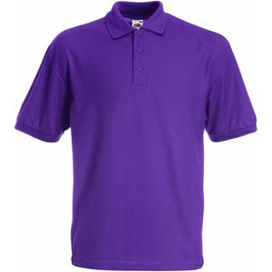 Fruit Of The Loom - Pique Polo Shirt - Paars - Kinder - 2 stuks