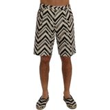 Dolce & Gabbana - Chevron Print Shorts - Zwart-wit - Korte Broeken