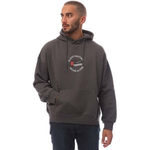 Blood Brother Heren Badged Basket Hoodie (Grijs)