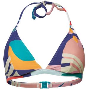 ESPRIT Women Beach Voorgevormde Halter Bikinitop Blauw/multi - Maat 95B