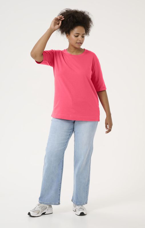 KAFFE CURVE Shirt 'Mina'  pitaja roze