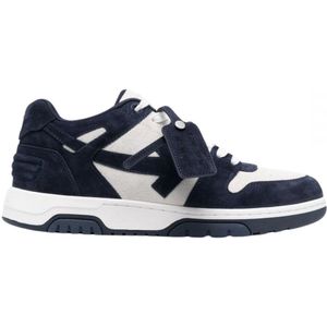 Off-White Out Of Office Navy Blue Suede Sneakers - Maat 45