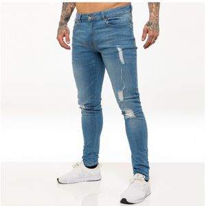 Enzo | Skinny Gescheurde Jeans Voor Heren - Maat 28 Kort