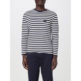 Gestreepte Lange Mouwen Pocket T-shirt