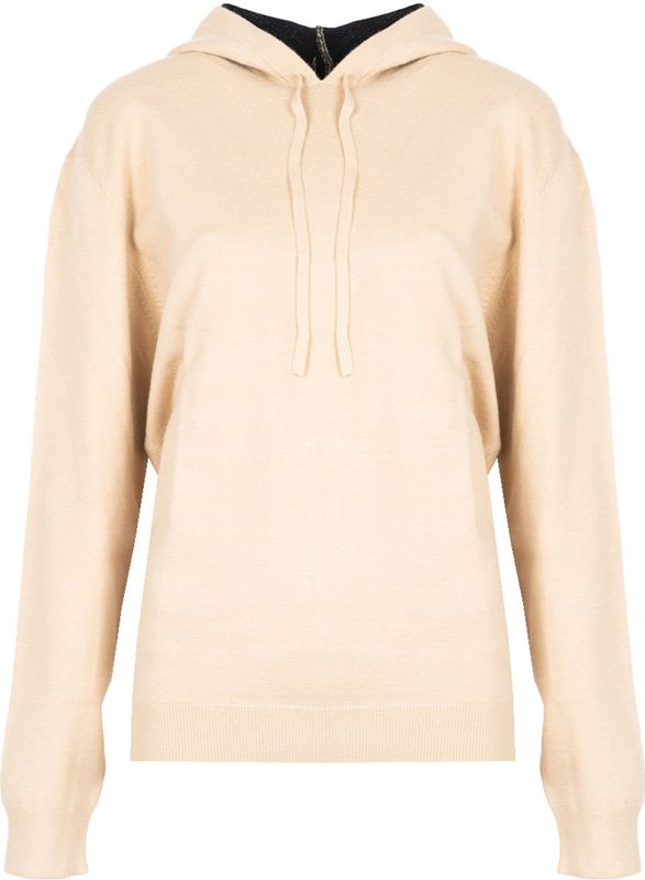 Silvian Heach - Cozy Hooded Sweater - Beige - Dames - Sweatshirt