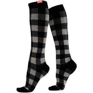 Katoenen 15-20 mmhg gegradueerde compressiesokken - Heathered Gray