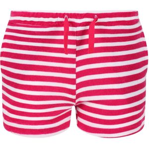 Regatta Childrens/Kids Dayana Towelling Stripe Casual Shorts (Roze Fusion/Wit)