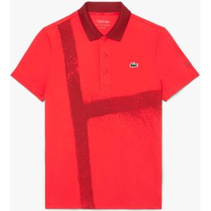 Herenshirt Lacoste Sport Novak Djokovic in Rood