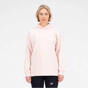 Dames New Balance Athletics Linear Hoodie in Roze