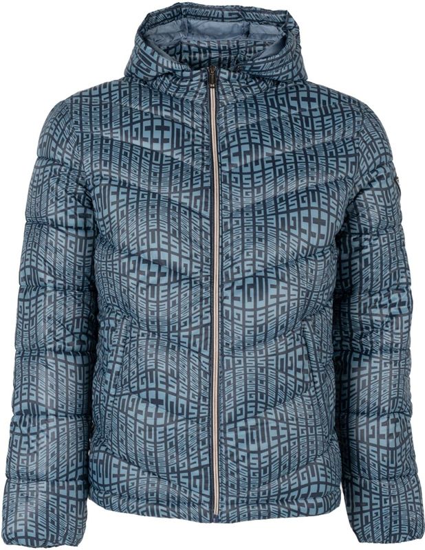 Guess - Gewatteerde Jas - Blauw - Afneembare Capuchon - 100% Polyamide