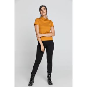 Mustard Top met korte mouwen