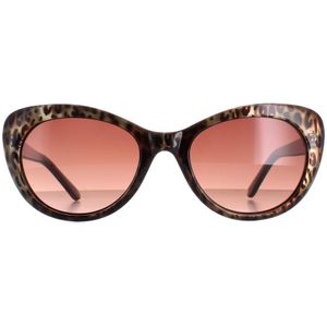 Karen Millen KM5024 115 luipaard bruin gradiënt zonnebril | Sunglasses