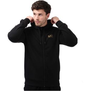 Emporio Armani EA7 Blend hoodie met logo voor heren, zwart