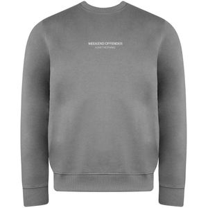 Weekend Offender - WOSSW540 - Sweater - Grijs/Wit - Lange Mouwen - Crew Hals