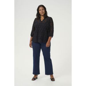 Blouse met lange mouwen Regular fit Black