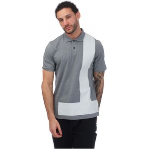 Men's Ted Baker Chiping Printed Short Sleeve Polo in Grey