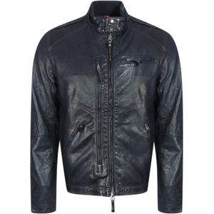 Parajumpers - Justin Leather Pencil - Leren Jack - Donkergrijs