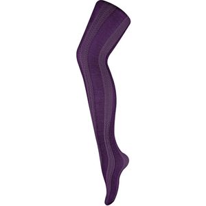 Sock Snob Dames80 denier ondoorzichtig patroon panty's - Stripe Imperial Purple