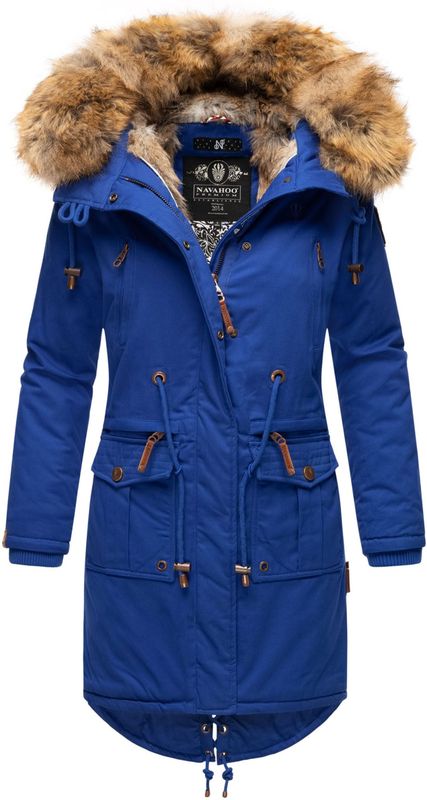 Navahoo Dames Winterjas Rosinchen – Klassieke Parka met Afneembare Kunstbontkraag