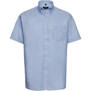 Russell Collection Heren Oxford Easy-Care overhemd met korte mouwen (Oxford Blauw)