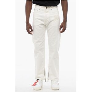 Off White, Heren, Jeans, Wit, Maat: W33 Katoen,