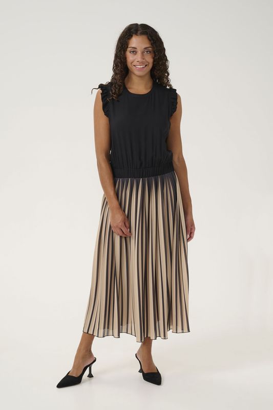 CULTURE - Olai Carly - Jurk - Zwart - 7/8 Lengte - Mouwloos