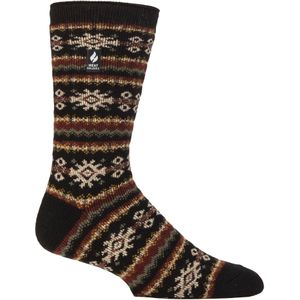 Heren Nordic Sokken | Heat Holders | Ademend Lite Extra Warme Winter Thermosokken - Zwart/Olijf