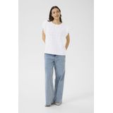 Mouwloos Shirt - Wit - Regular Fit - Heuplengte - 100% Katoen