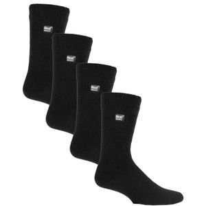 Heat Holders Ultra Lite - 4 Paar Multipack Heren Thermosokken | Ultra Dunne Warme Sokken voor Dress Socks in de Winter - Zwart