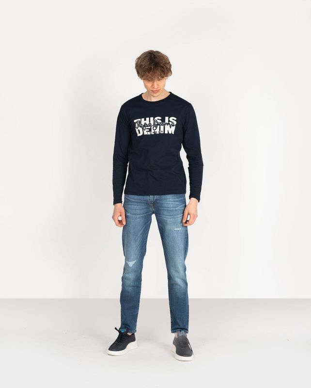 Pepe Jeans - Framed Stan - Slim-fit Jeans - Blauw - Katoen